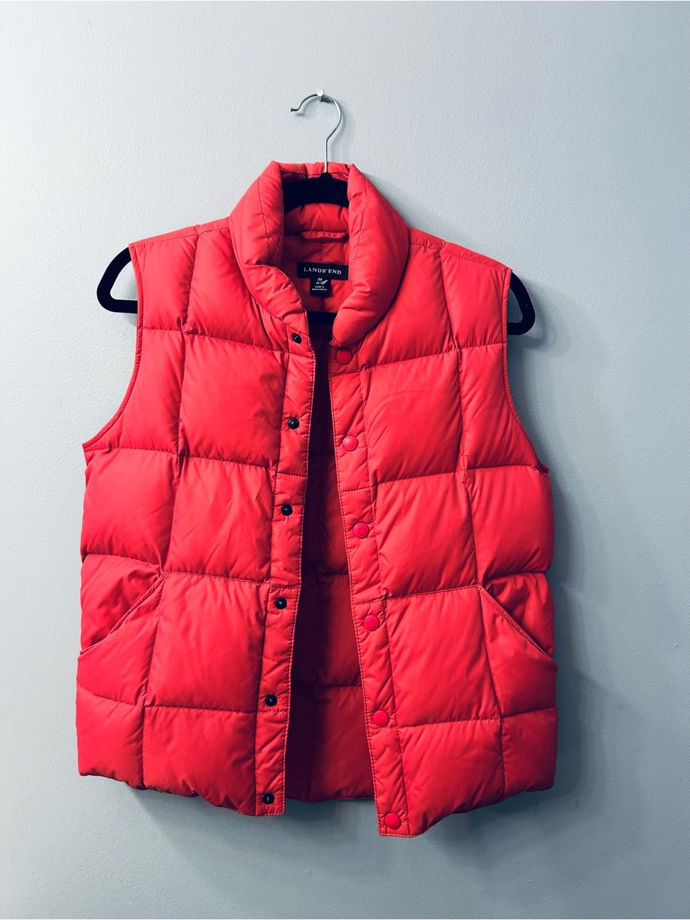 Lands' End Cherry-Pink Puffer Vest